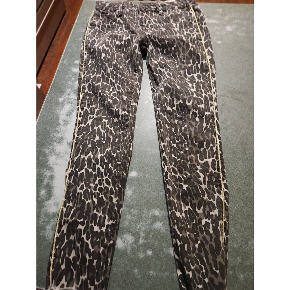 DRIFTWOOD Jackie Skinny Ankle Jeans in Blk/Grey Animal Print sz 28x28 - Picture 2 of 5